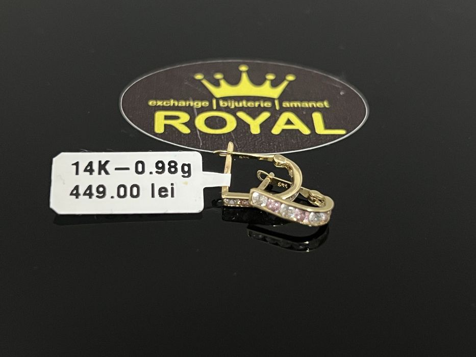 Bijuteria Royal CB : Cercei dama aur 14k 585  0,98 gr