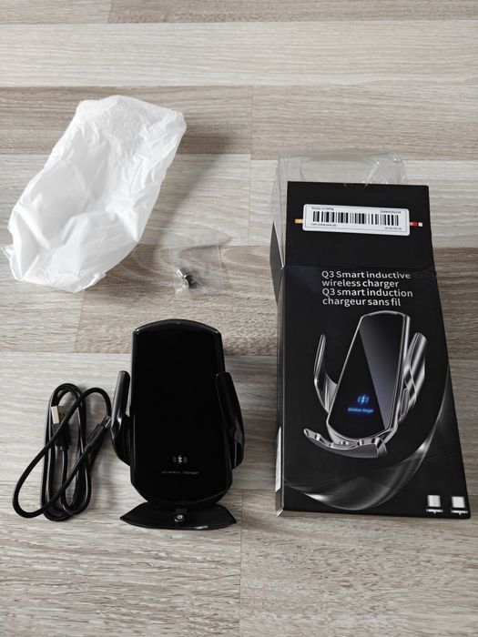 Suport telefon auto cu încărcare wireless