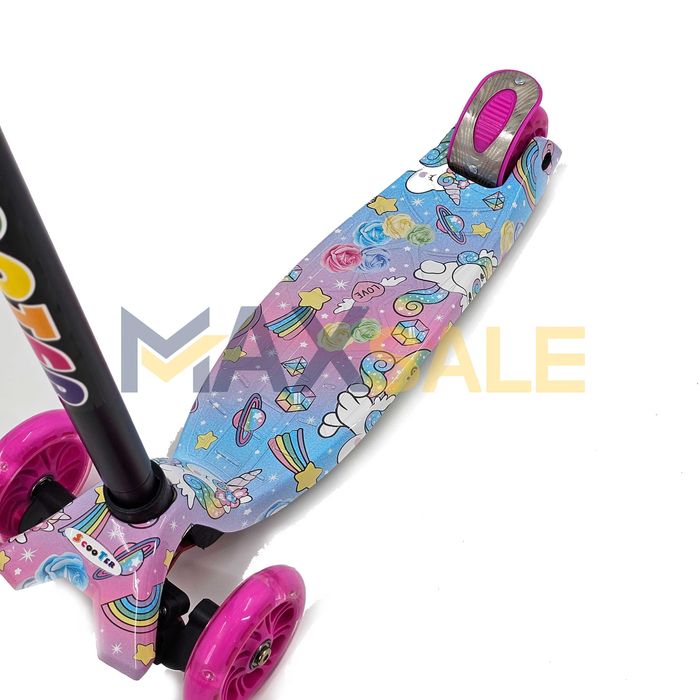 Детска тротинетка с 3 светещи колела Еднорози скутер колело триколка