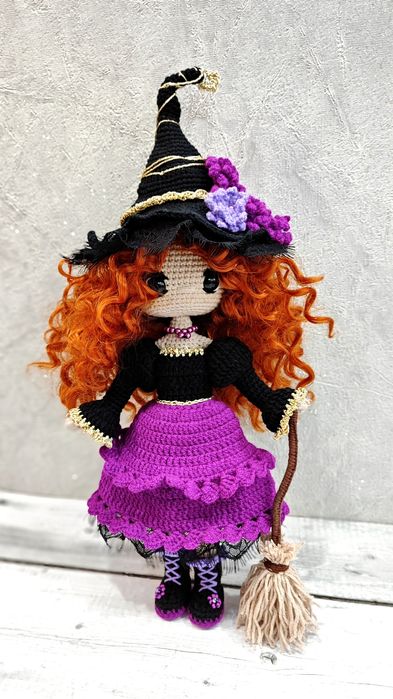 Кукла вязаная Ведьмочка