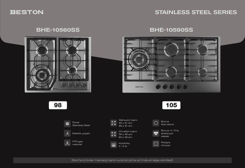 Gaz paneli / Варочная панель от Бестон