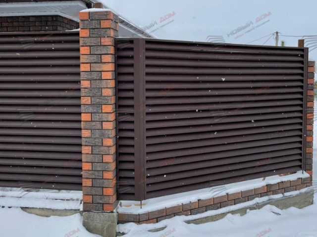 Забор жалюзи горизонтальный