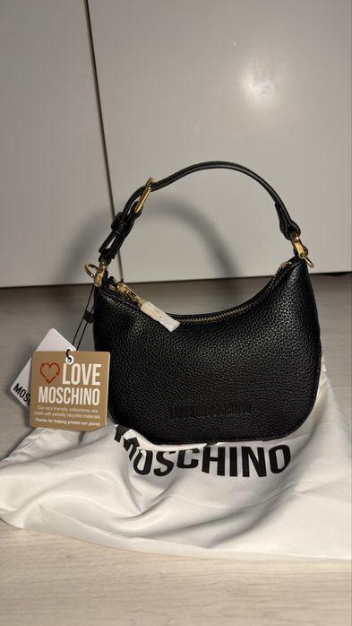 Love Moschino дамска чанта, черна, нова с етикет