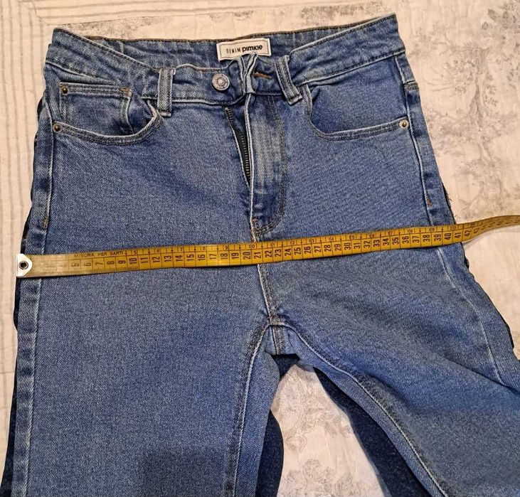 2x Blugi Denim Pimki talie inalta