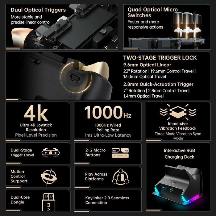 Гейминг контролер Machenike G5Pro V2 1000Hz с док