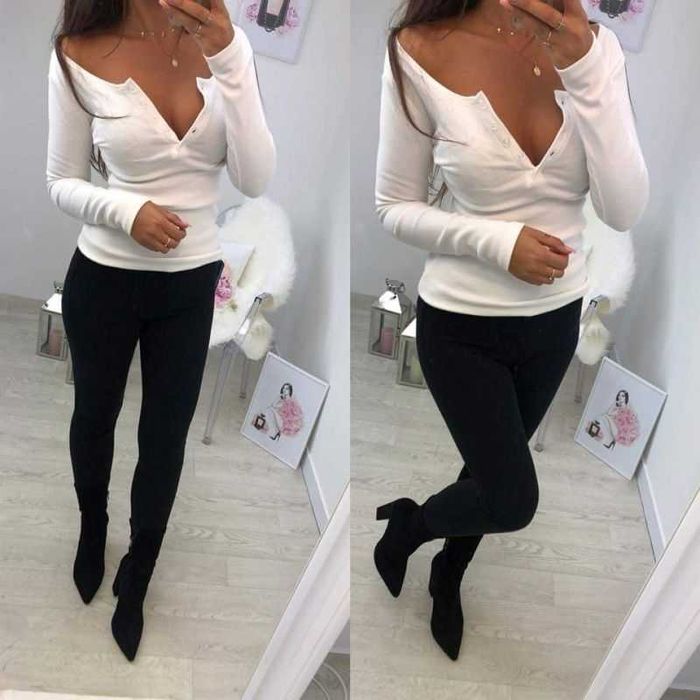 Bluză perfectă albă, cambrată cu capse NOU  etichetă TRANSPORT GRATUIT