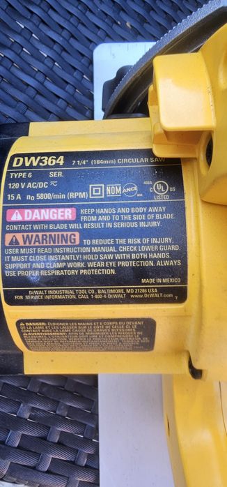 circular dewalt la 110v.