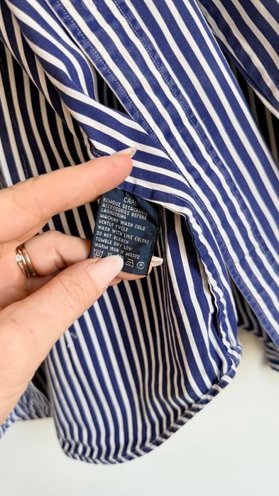 Cămașă Dama Ralph Lauren cu dungi și emblemă brodată – Mărimea 4 (S)