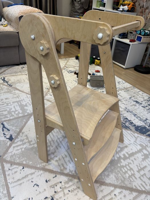Башня помощника монтессори, растущий стул