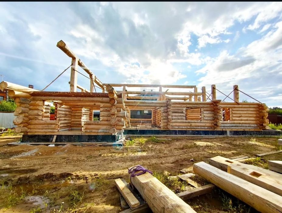 Дом со сруба, бани, трассы, коттеджи.