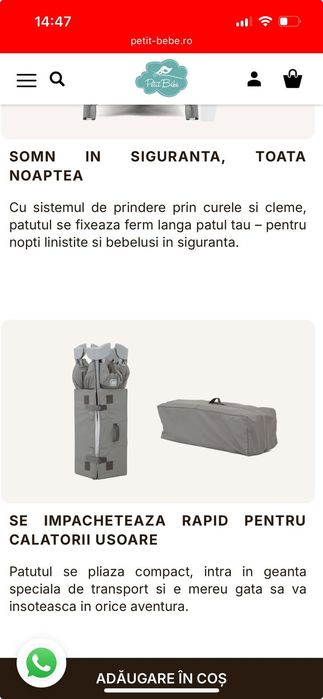 Pătuț pliabil Joie