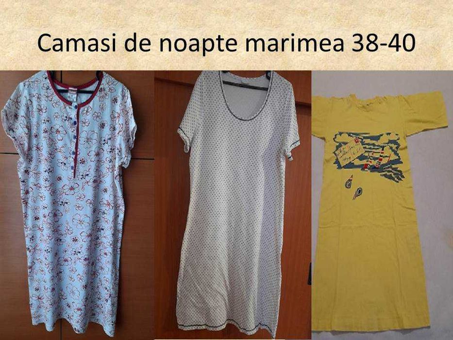 camasi de noapte din tricot de bumbac subtiri 38-40