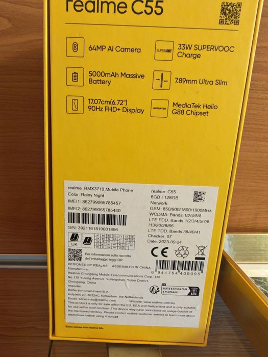 Ralme c55 6gb 128