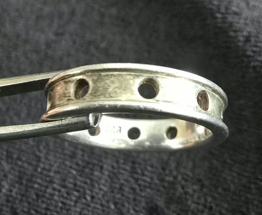 Inel argint 925, mărime 18 mm, model perforat – 4,2 g