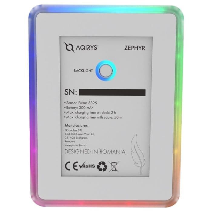 Mouse gaming Aqirys Zephyr, 26000 dpi, Bluetooth, RGB, Alb