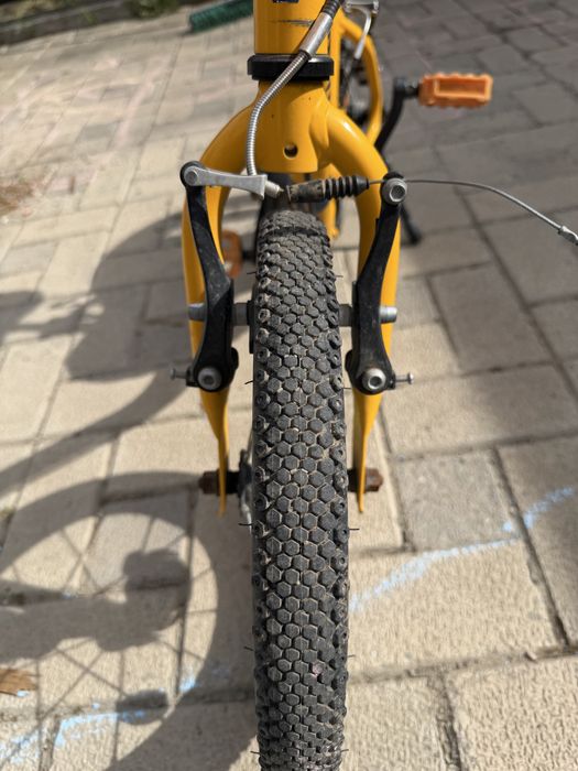 Bicicletă 2 în 1 Discover 500 14" galben copii 90-110 cm