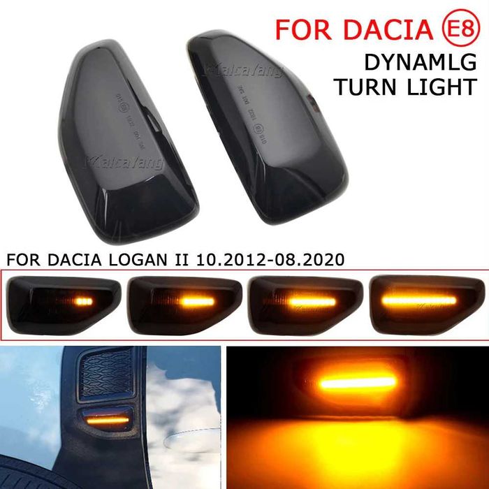 Semnalizari Dinamice Laterale LED Dacia Logan II Sandero Duster Renaul