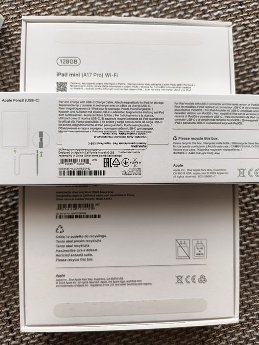 Ipad mini 7 + Apple pencil (USB-C) + Apple Smart Folio