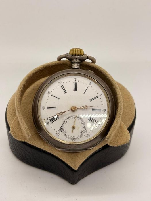 Ceas de buzunar din argint Cylindre -A-