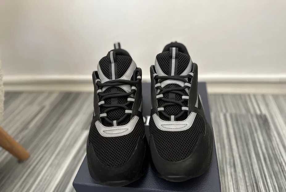 CLASS Ди ор B22 Reflective Black Lux Sneakers 40 41 42 43 44 45 46 черни