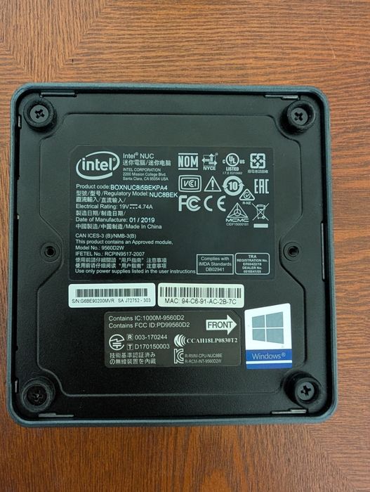 Мини ПК Intel NUC и HP ProDesk