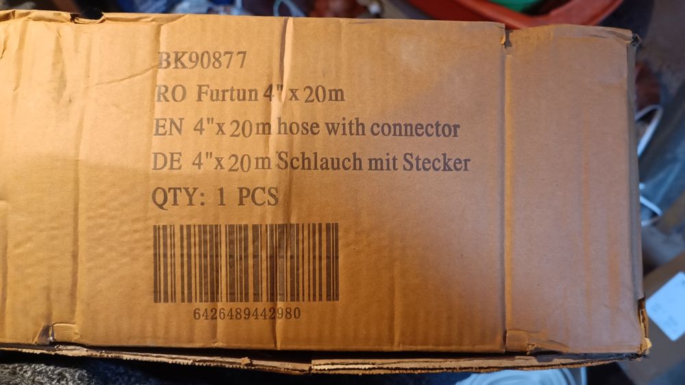 Furtun irigatii/pompa  4 TOLI 20m max 10 bar