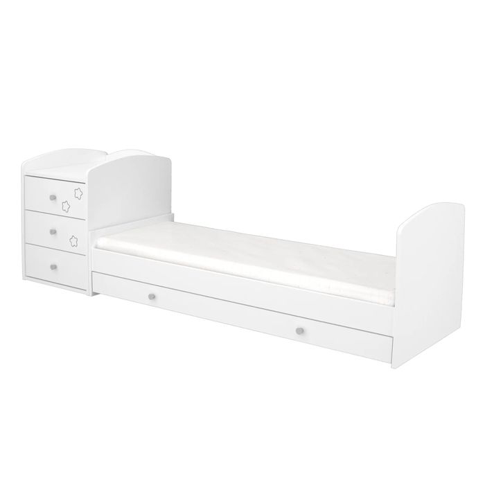 Pătuț transformabil din lemn Timba Maxi Combi 60x120 cm
