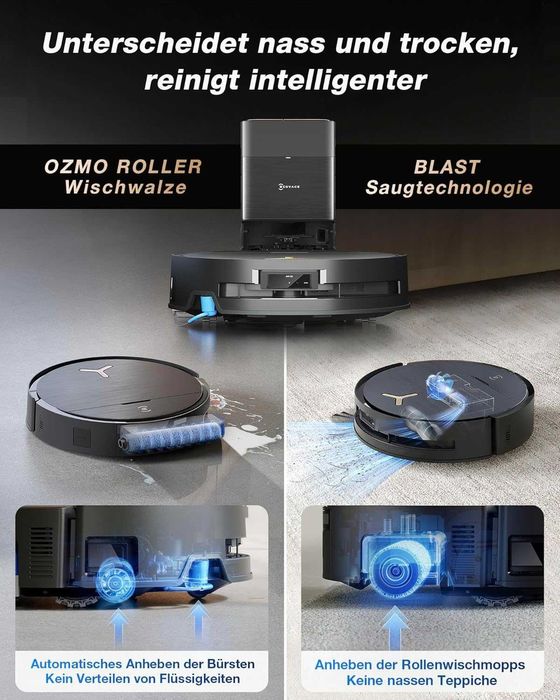 Прахосмукачка робот Ecovacs Deebot X9 Pro OMNI, Измиване с гореща вода