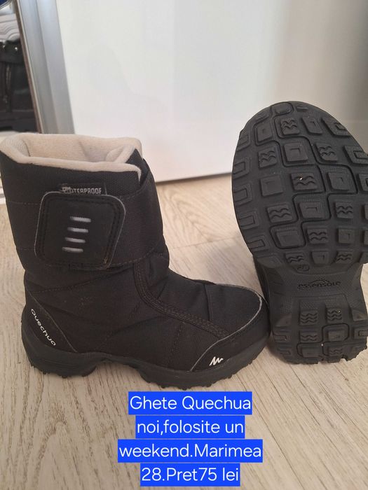 Ghete Quechua marimea 28.Sunt impecabile.Pret 75lei.