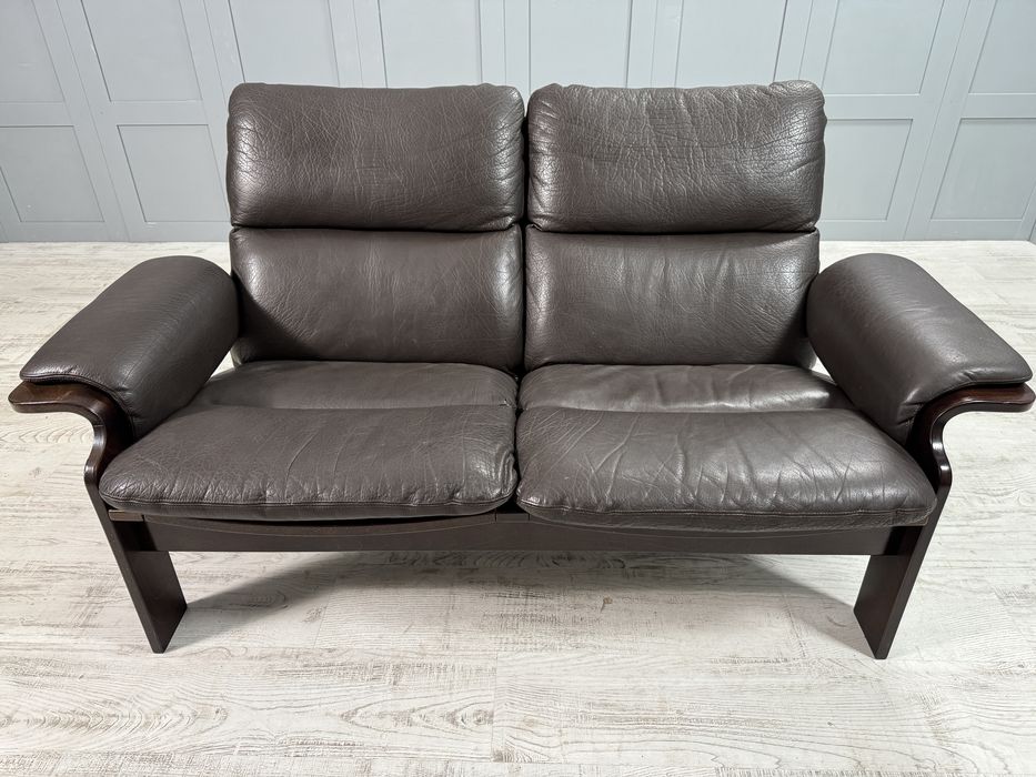 Винтидж кожен диван 2-ка Arne Norell Д1109