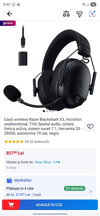Casti wireless Razer Blackshark V3