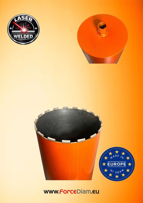 Ø250 Carota Diamantata pentru Beton - ForceDiam HTX, Diametru 250mm,L 450mm, 1 1/4″