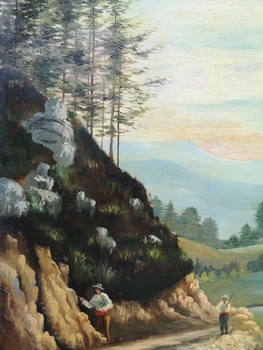 Tablou ulei pe pânză – Peisaj de munte –Decor