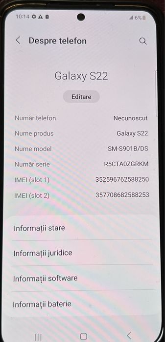Samsung Galaxy S22 8GB RAM Dual SIM – Impecabil – Ca nou