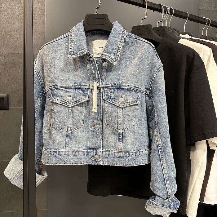 MANGO уникално дамско късо дънково яке