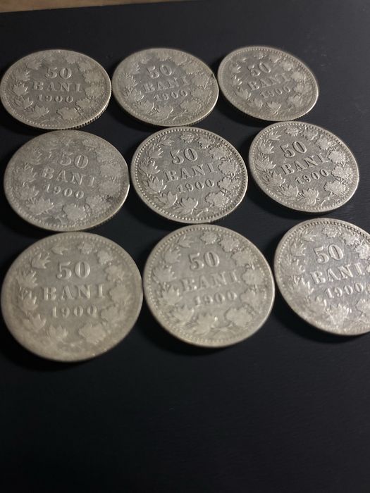 Lot 9 x 50 bani 1900