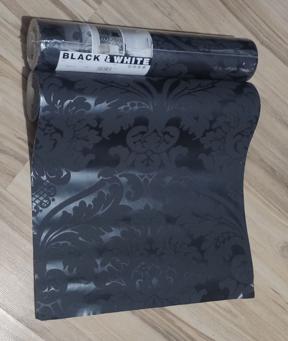 Tapet Retro Barock vinil - negru