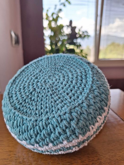 Плетено панерче от памучно макраме
