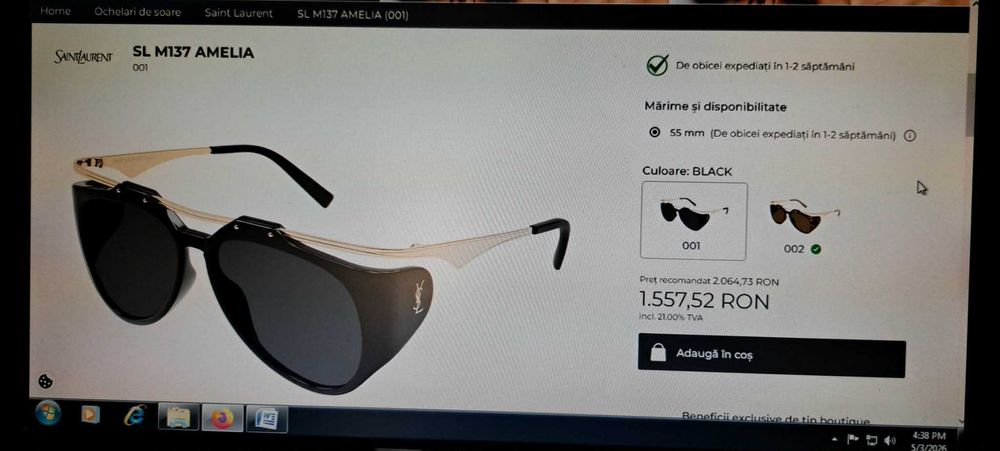 Ochelarii soare de lux pt Dama Yves Saint Laurent prod nou
