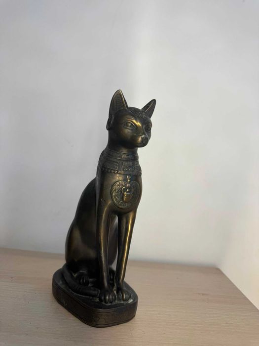 Statuetă Bastet pisică egipteană – decor Egipt antic, aprox. 20 cm