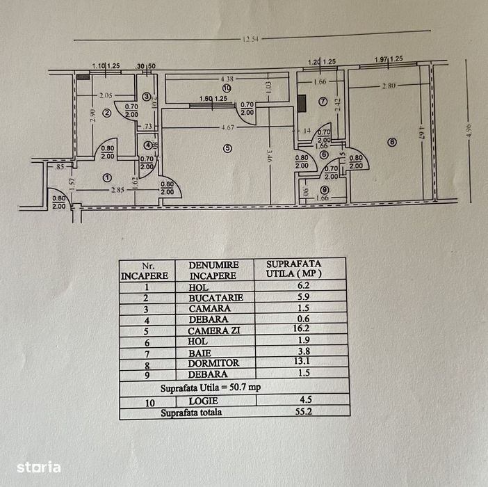 Proprietar, vand apartament 2 camere, centrala, zona NORD