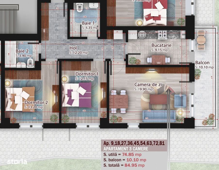 3 camere decomandat Theodor Pallady, Debara, PREMIUM, Metrou Teclu 12*