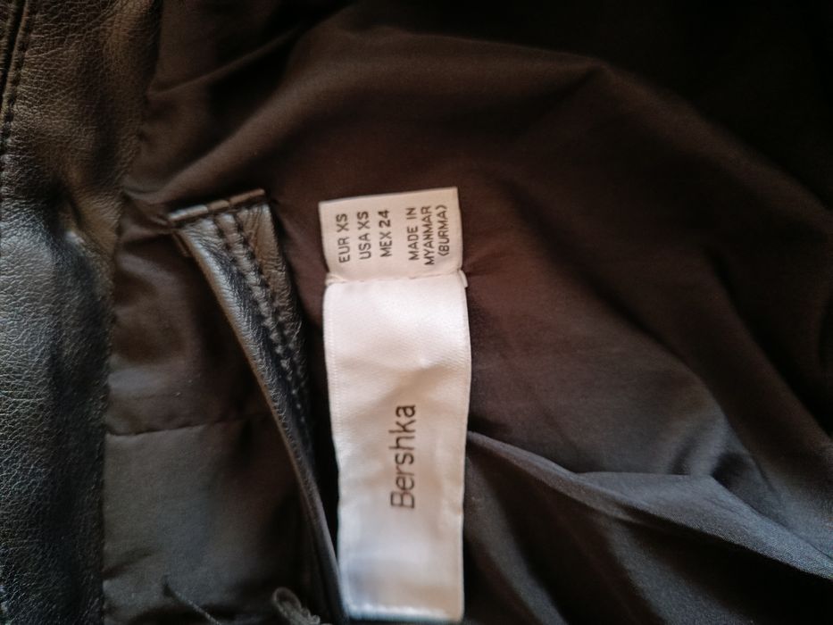 Кожено късо яке за момиче 10-12 г Bershka