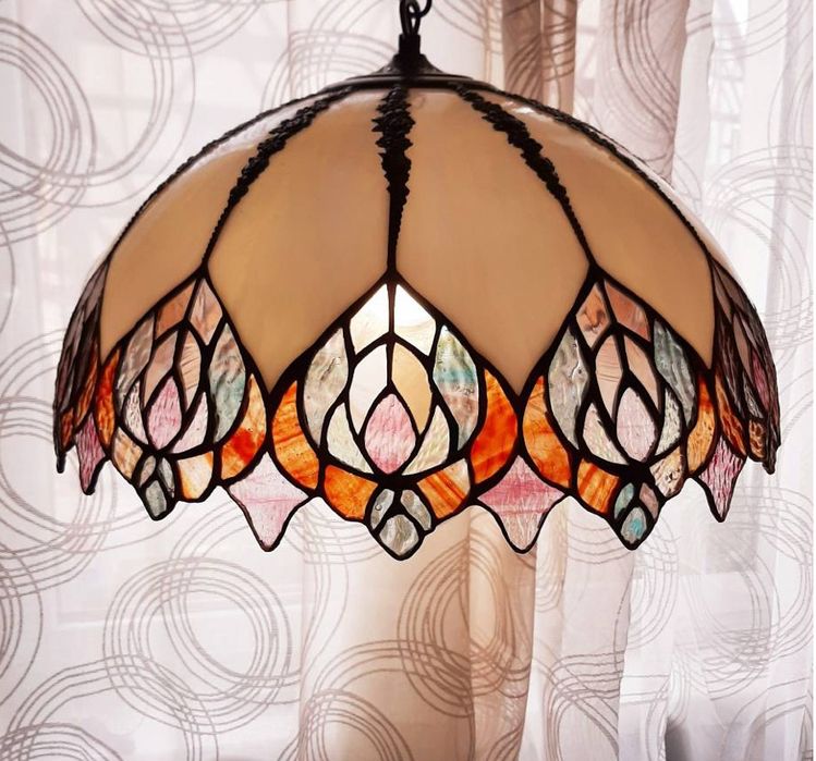 Neukro meden Тифани стил лампион