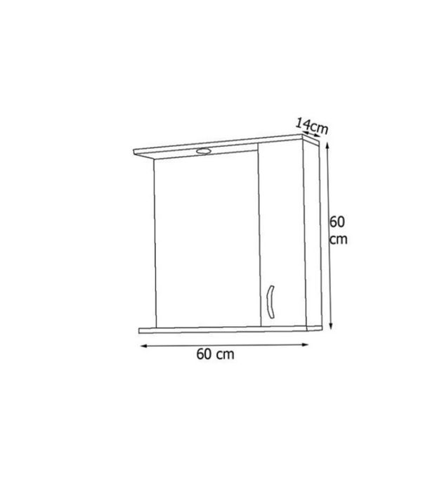 Dulap cu oglinda si iluminare pentru baie (nou)