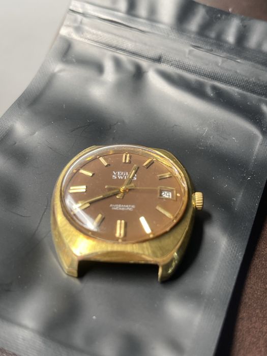 Ceas Vintage VEGLIA SWISS Automatic - Incabloc - Placat Aur