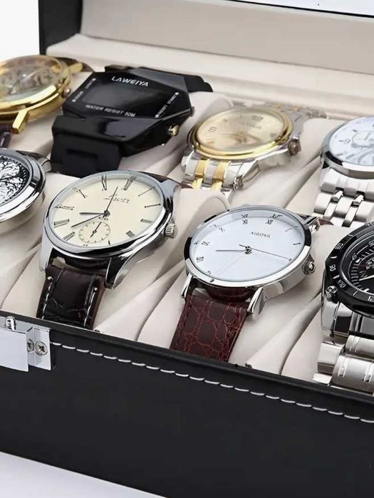 Шкатулка для часов на 12 штук – ПОДАРКА + доставка сегодня!