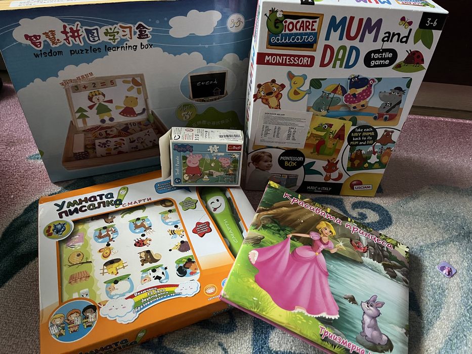 Лот игри за деца/ умна писалка/ дъска/ пъзел/ книжка