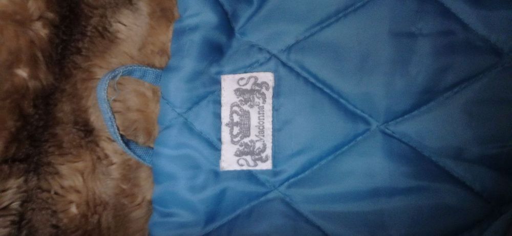 Куртка под джинс в меховым воротником