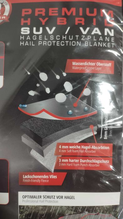 Покривало за автомобил против градушка Walser Premium Hybrid UV Protect 165X430X165 см